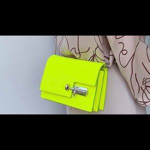 Lime green shoulder bag